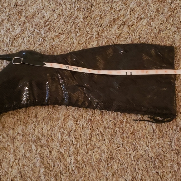 Peek Toe Lace up Snake skin boots - Picture 11 of 11